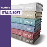 Kit 2 Toalhas Itália Soft 1 Banho 1 Rosto Grossa 100% Algodão 430g-m² Branca