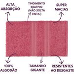 Jogo De Toalhas Gigante Itália Soft 2 Banhão + 2 Rosto + 2 Tapete Luxo 100% Algodão - Rosê