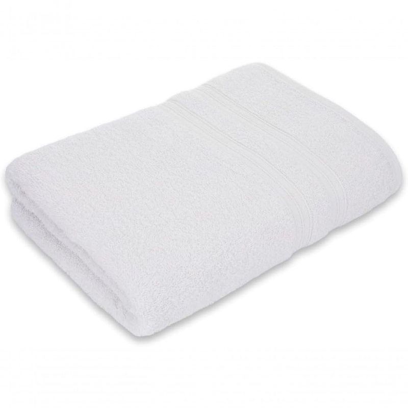 Jogo De Toalhas Gigante Itália Soft 2 Banhão + 2 Rosto + 2 Tapete Luxo 100% Algodão - Branco