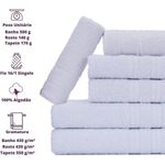 Jogo De Toalhas Gigante Itália Soft 2 Banhão + 2 Rosto + 2 Tapete Luxo 100% Algodão - Branco