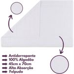 Jogo De Toalhas Gigante Itália Soft 2 Banhão + 2 Rosto + 2 Tapete Luxo 100% Algodão - Branco