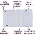 Jogo De Toalhas Gigante Itália Soft 2 Banhão + 2 Rosto + 2 Tapete Luxo 100% Algodão - Branco