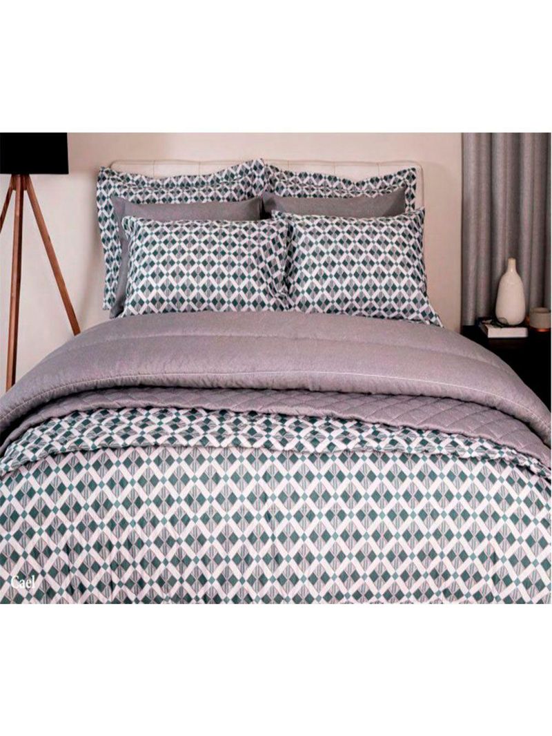 Jogo De Cama Duplo Queen 4 Peças 140 Fios 250x240cm Cael Realce Premium - Sultan