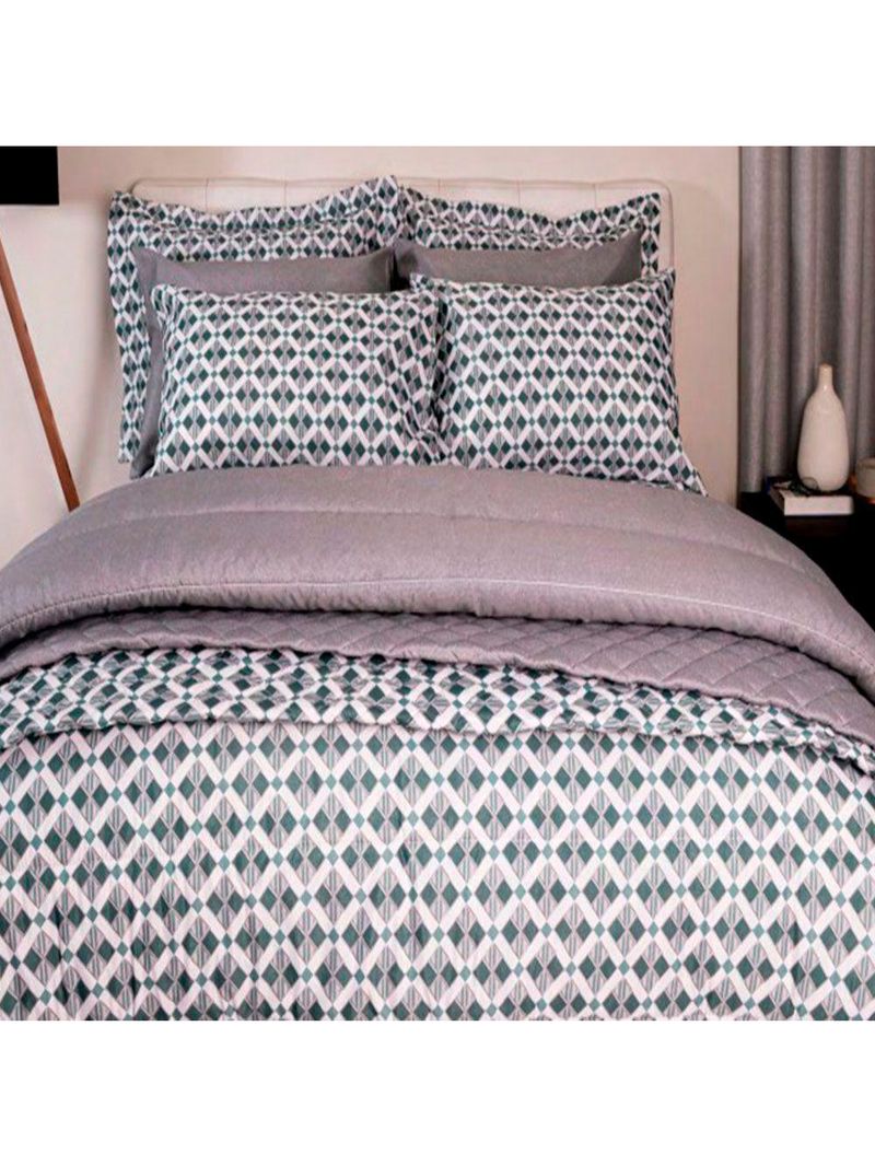 Jogo De Cama Duplo Queen 4 Peças 140 Fios 250x240cm Cael Realce Premium - Sultan