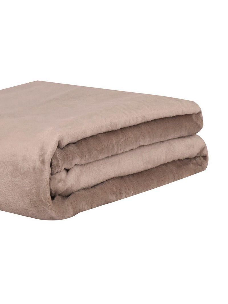 Cobertor Manta Super Soft 300g Casal 1,80mx2,20m Caqui Sonhare