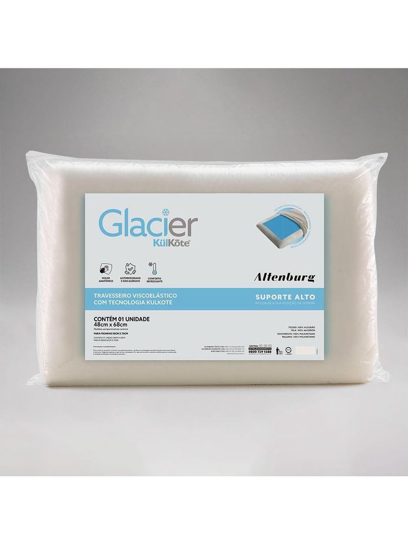 Travesseiro Altenburg Glacier Alto 48cm X 68cm
