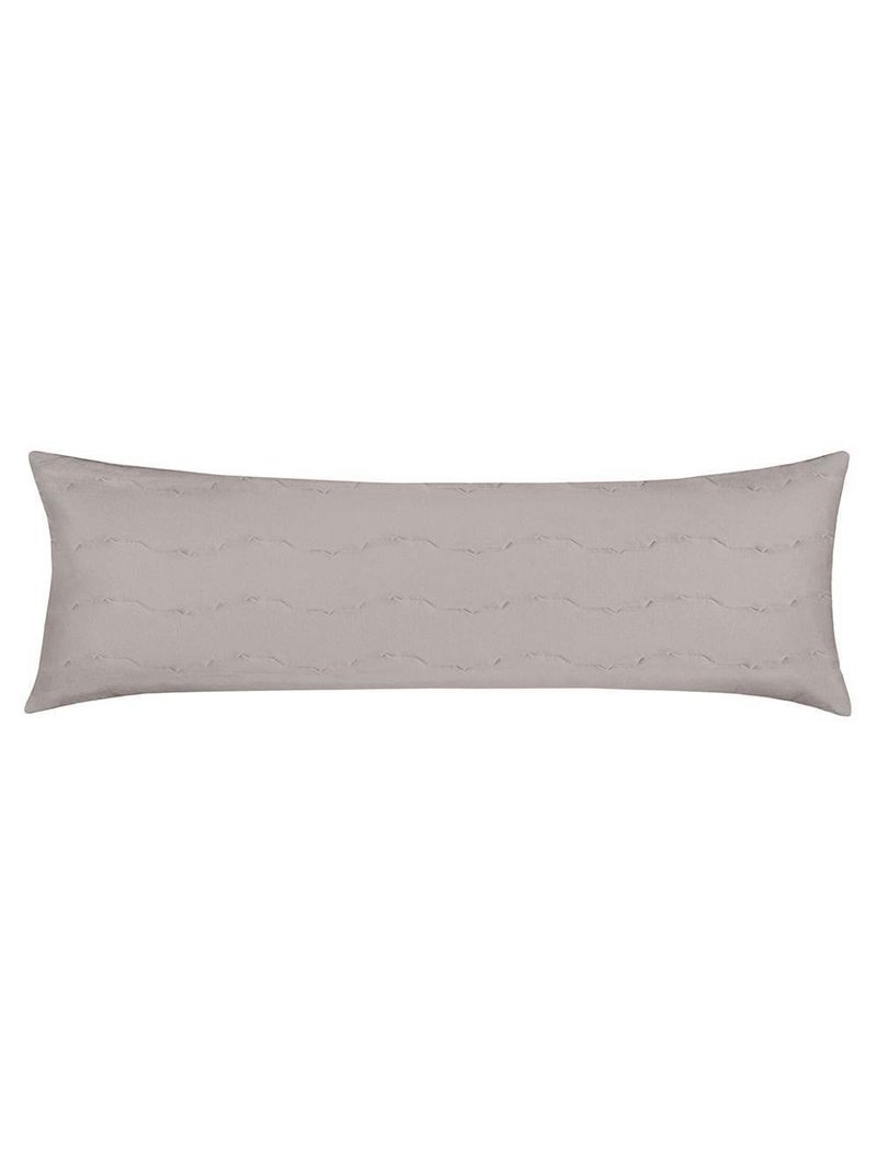 Porta Travesseiro Body Pillow Altenburg Malha Fio Penteado 100% Algodão Cinza Platinum