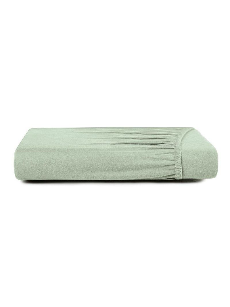 Lençol Com Elástico Queen Altenburg Cetim 300 Fios Verde