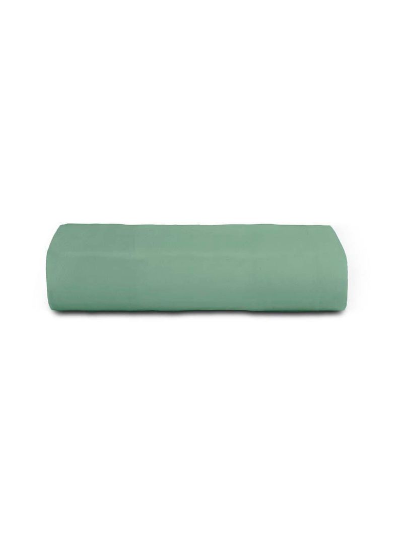 Lençol Com Elástico Casal Altenburg Toque Acetinado Verde Granito