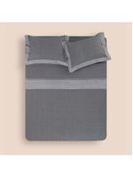 Jogo De Cama King Altenburg Haus Chambray De Algodão Spectro Cinza