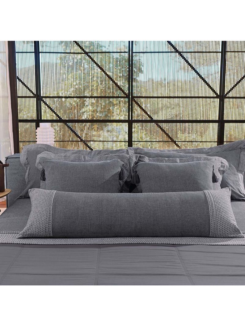 Jogo De Cama King Altenburg Haus Chambray De Algodão Spectro Cinza