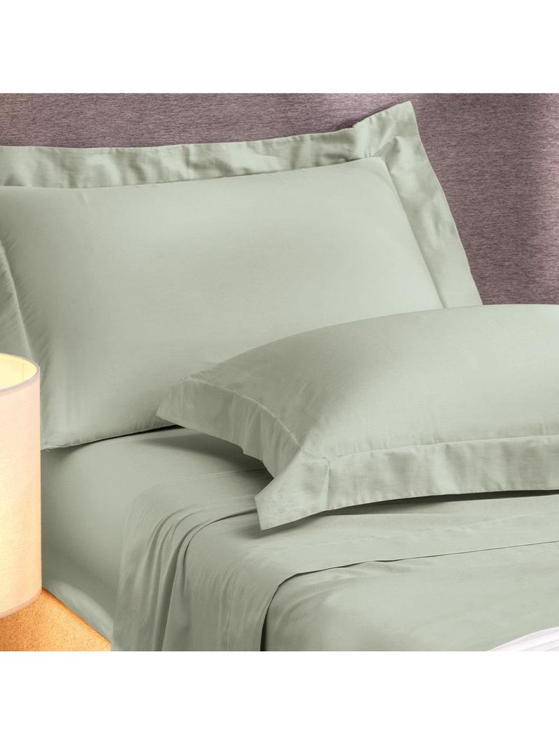 Jogo De Cama King 4 Peças Altenburg Algodão Lux 200 Fios Verde Claro