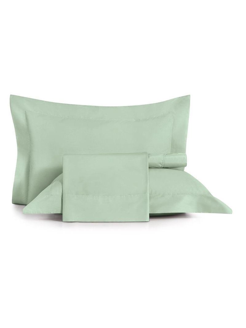 Jogo De Cama King 4 Peças Altenburg Algodão Lux 200 Fios Verde Claro