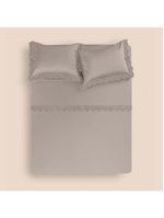 Jogo De Cama King Altenburg Haus Cetim 600 Fios Aura Cinza