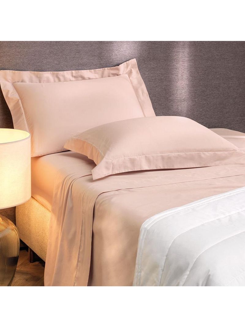 Jogo De Cama King 4 Peças Altenburg Algodão Lux 200 Fios Rosa Lille