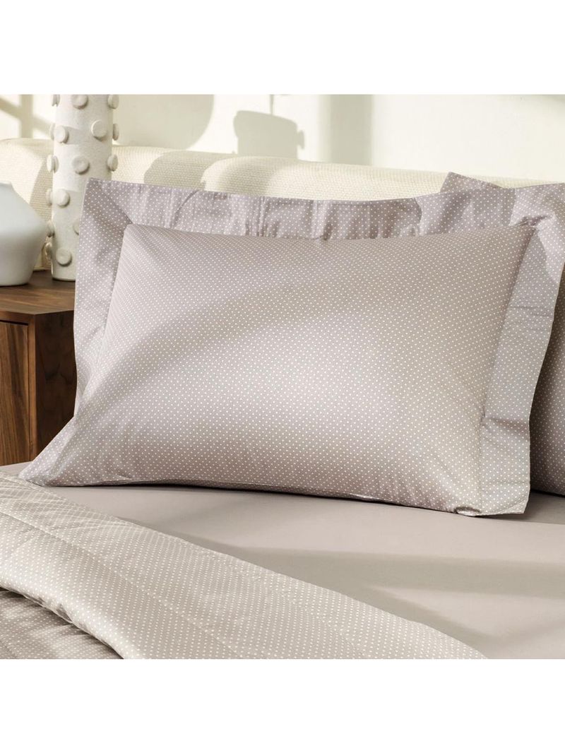 Fronha 50cm X 70cm Altenburg Algodão Lux 200 Fios Inspire Cinza
