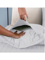 Kit Cobre Leito Colcha Bellini Solteiro Dupla Face Percal 300 Fios Textura Matelassê - Branco