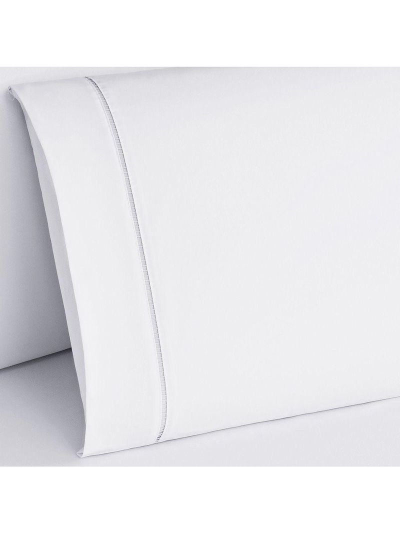 Jogo Cama Lençol Home Basic Solteiro 180 Fios C/ Ponto Palito 2 Peças - Branco