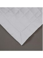 Kit Cobre Leito Colcha Bellini Solteiro Dupla Face Percal 300 Fios Textura Matelassê - Branco