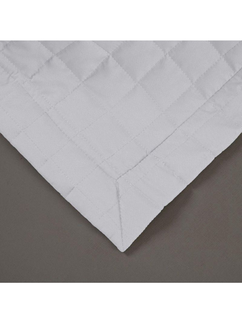 Kit Cobre Leito Colcha Bellini Solteiro Dupla Face Percal 300 Fios Textura Matelassê - Branco