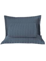 Kit Cobre Leito Colcha Bellini Queen Dupla Face Percal 300 Fios Textura Matelassê 3 Peças - Azul