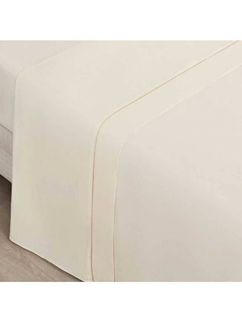Jogo Cama Lençol Home Basic Casal 180 Fios C/ Ponto Palito 4 Peças - Palha