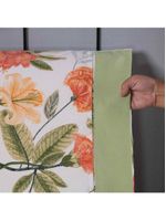 Jogo Cama Lençol Encanto Casal Padrão Percal 180 Fios C/ Ponto Palito 4 Peças - Floral - Verde