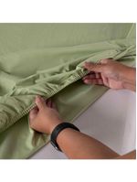 Jogo Cama Lençol Encanto Queen Estampado Percal 180 Fios C/ Ponto Palito 4 Peças - Floral - Verde