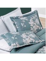 Kit Edredom Celi Queen Dupla Face Micropercal 200 Fios 3 Peças - Verde Floral
