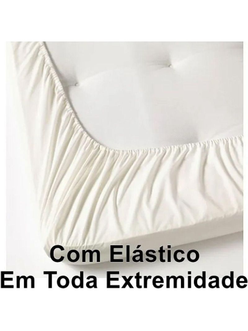 Jogo Cama Lençol Haia Queen Percal 200 Fios 100% Algodão Guipir Bordado Inglês 4 Peças - Avelã