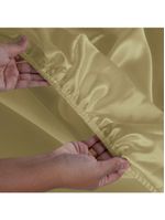 Jogo Cama Lençol Splendore Casal Padrão Cetim Charmousse Alto Brilho 4 Peças - Dourado