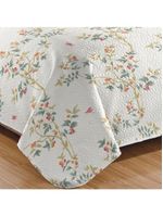 Kit Cobre Leito Colcha Mix King Estampado Dupla Face Floral 3 Peças - Mônica