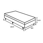 Cama Box Baú Solteiro Sintético Branco 42x188x88