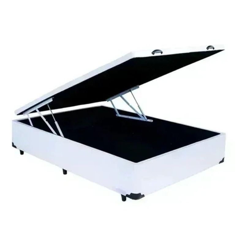 Cama Box Baú Casal Branco - 138x188