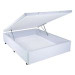 Cama Box Baú Casal Branco Sintético - 138x188