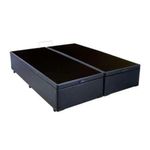 Cama Box Baú Casal Em Sintetico Preto Bipartido Com Pistão A Gás - 138x188