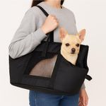 Bolsa Mochila Preta Pet Dobravel Viagem Passeio Carro