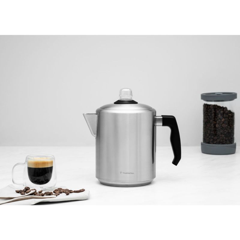 Cafeteira Percoladora Tramontina Aço Inox e Baquelite 2 L