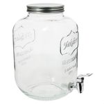 Suqueira Dupla Vidro 10 Litros Com Suporte Kit Conjunto Dispenser Refresqueira