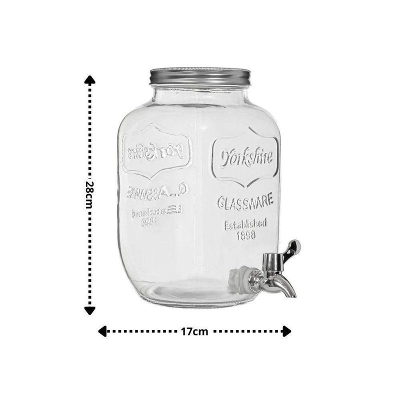 Suqueira Dupla Vidro 10 Litros Com Suporte Kit Conjunto Dispenser Refresqueira