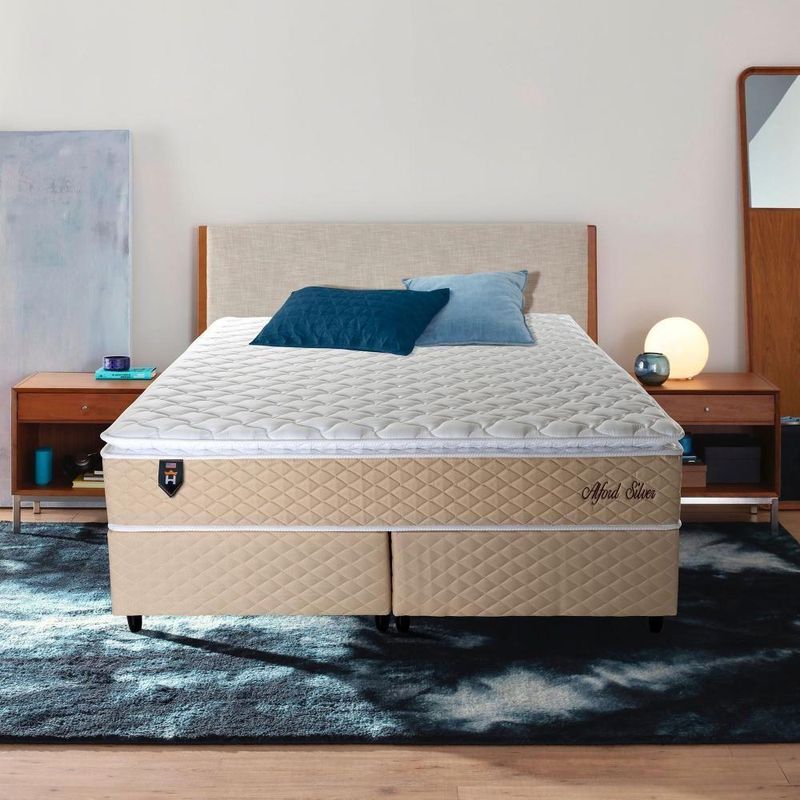 Cama Box Size Alford Molas Ensacadas Queen Bege King House