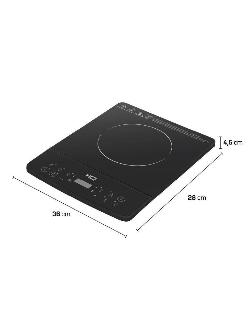 Cooktop de Indução HQ 1 Boca Portátil 2000W Preto HQ-IDS2001 220V