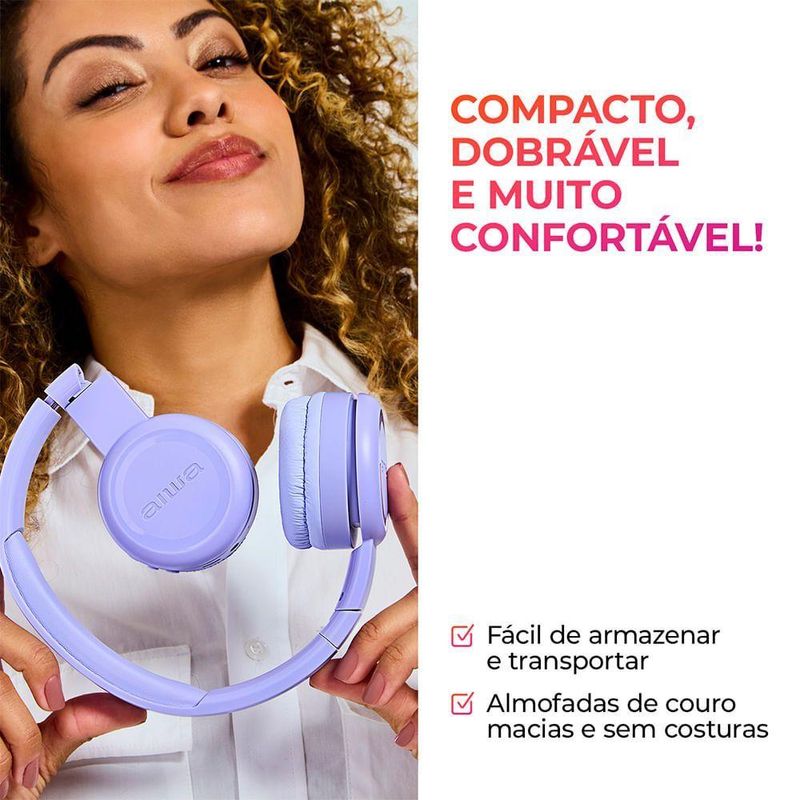 Fone De Ouvido Headphone -03-p Bluetooth Drive 30mm Fone De Ouvido Aws--03-p
