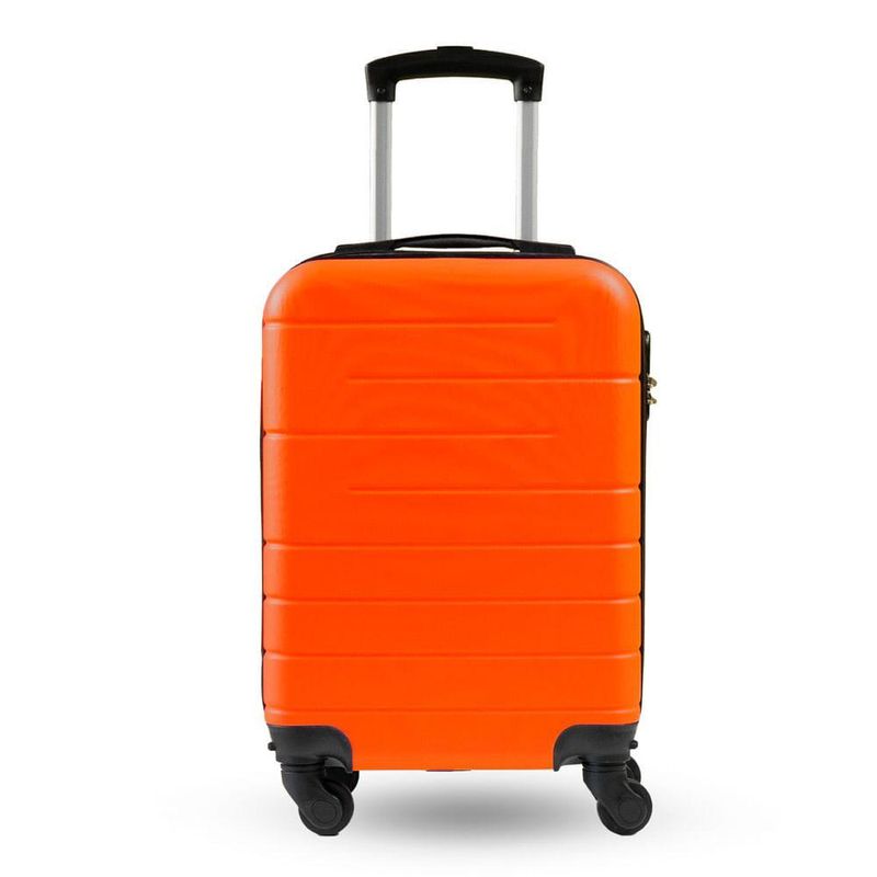 Mala de bordo pp 8 kg abs 4 rodas 18,5" downtown laranja