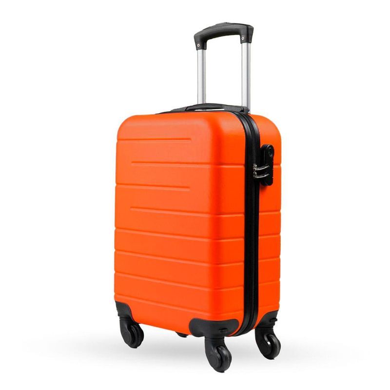 Mala de bordo pp 8 kg abs 4 rodas 18,5" downtown laranja