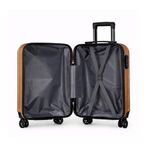 Mala Viagem Rigida Abs Bordo Pequena Giro 360 Mao Padrao Dourado