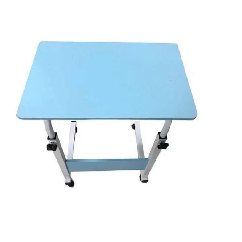 Mesa Com Rodinhas Azul Altura Ajustavel Multiuso