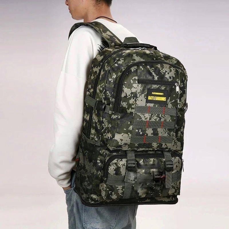 Mochila Resistente Impermeavel Camuflada Grande 5 Bolsos Camping Trilha Aventura Viagem