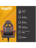 Cadeira Gamer Fortt Harbin Vermelha CGF022-V