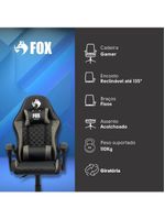 Cadeira Gamer Fox Racer Vulpes Cinza WZ-318